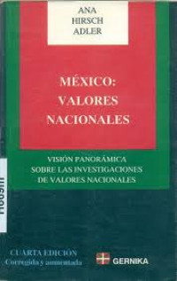 Image of México : valores nacionales : visión panorámica sobre las investigaciones de valores nacionales